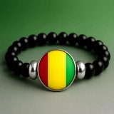 Bracelet Perles drapeau Guinée GN, Syli National, Supporter Guineen,Football Africain. africa. can, Afrique, football, djankawax, Africa Football, Diaspora Africaine, drapeau,