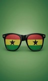 Lunettes de soleil, Drapeau national, supporters Cameroun,Self-adhesive stickers, temporary tattoo Cameroon,Drapeau main supporters Ghana,