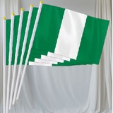 Drapeau main Nigéria, Supporters, Fans, Football, Cameroun