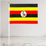 Drapeau main Ouganda, Supporters, Fans, Football, Cameroun