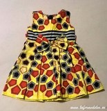 Robe enfant en tissu pagne wax du Cameroun
