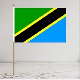 Drapeau main Tanzania, hand flag, Supporters sénégalais, les Lions de la Terranga, Fans, Football, Cameroun