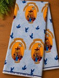 Tissu réligieux, pagne wax africain, Jésus, Je suis la lumière ,
