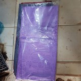 Tissu Bazin violet en coton, Djankawax, tissu au mètre,