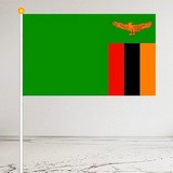 Drapeau main Zambie, Supporters, Fans, Football, Cameroun