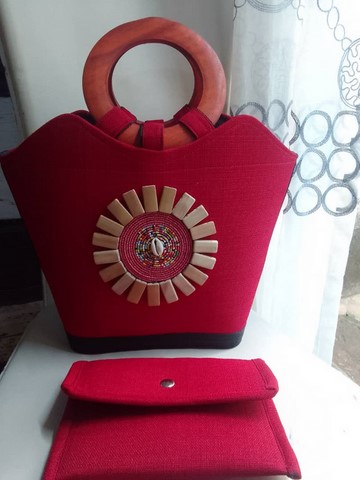 Sac à main et portefeuille en tissu pagne wax africain pour femmes, Djankawax,