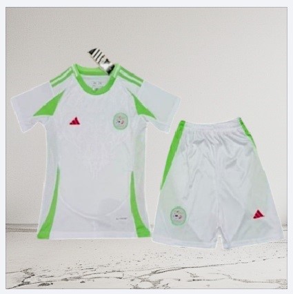 Ensemble Football Algérie, Enfant Maillot + Short, blanc, les Fennecs, Can, Caf, Africa,