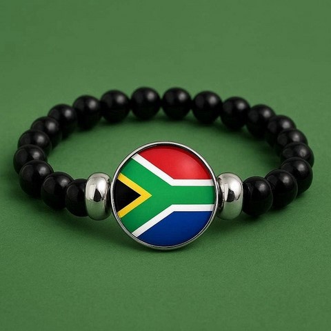 Bracelet perles drapeau Afrique du sud, Drapeau national, Afrique du sud, Supporters, Fans, Football, Cameroun
