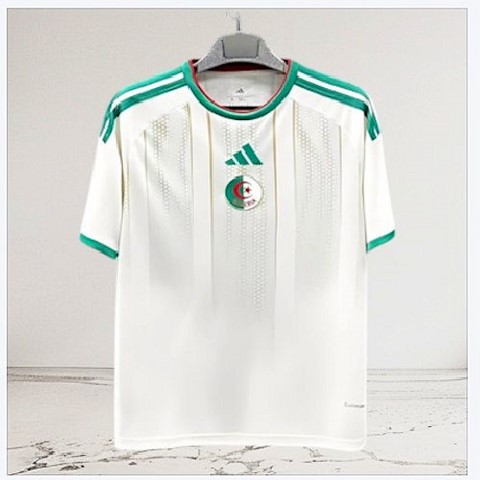 Maillot de Football blanc, Algérie, équipe nationale, drapeau,