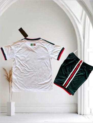 Maillot + Short Kids Footballl Mexique 2026, enfant, blanc, Jerseys, Fans, Supporters El Tri, DiasporaMexicaine, Mexico,  