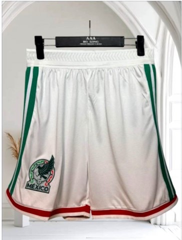 Short Kids Footballl Mexique 2026, blanc, Jerseys, Fans, Supporters El Tri, DiasporaMexicaine, Mexico, 